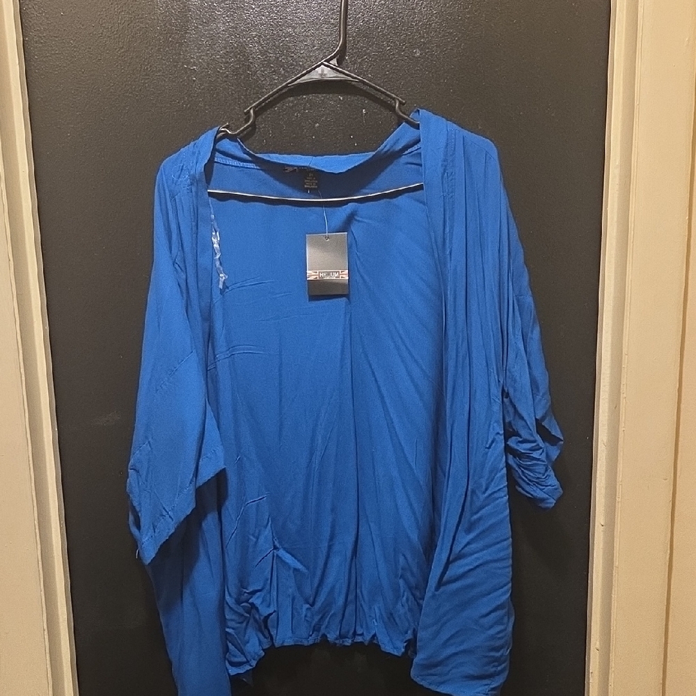 Vibrant Blue Open Cardigan